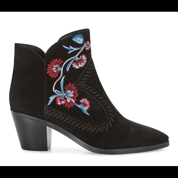 Rebecca Minkoff LuLu Suede Western Ankle Booties - Picture 7 of 8